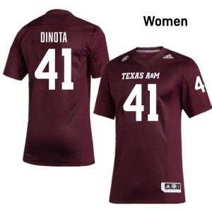 #41 AJ DiNota TAMU Maroon Women Jersey 2025-26 College Football 888669-250