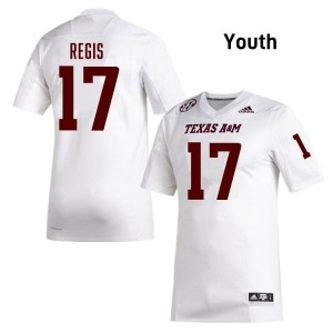 #17 Albert Regis TAMU White Youth Jerseys Limited College Football 291528-817