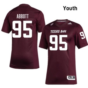 #95 Alex Abbott TAMU Maroon Youth Jerseys 2025 College Football 474005-652