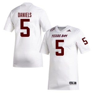 #5 Amari Daniels Texas A&M White Men Jerseys NCAA College Football 190040-668