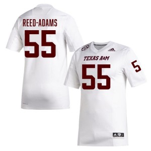 #55 Ar'maj Reed-Adams Aggies White Mens Jersey Player College Football 630631-262