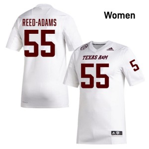 #55 Ar'maj Reed-Adams Texas A&M Aggies White Women Jersey Game College Football 699148-218