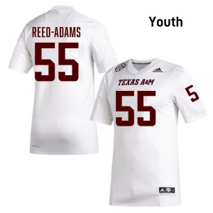 #55 Ar'maj Reed-Adams TAMU White Youth Jersey Alumni College Football 575959-929