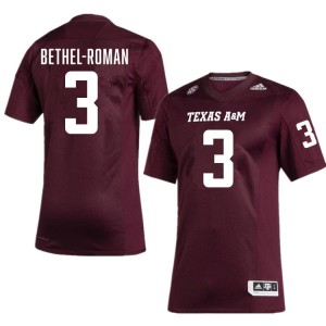 #3 Ashton Bethel-Roman Texas A&M Aggies Maroon Men Jerseys 2025 College Football 206289-466