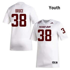 #38 Benjamin Bruce Texas A&M White Youth Jerseys High School College Football 162547-527