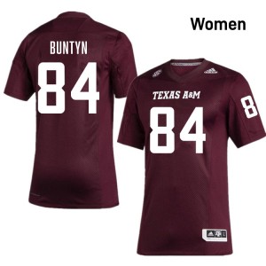 #84 Blake Buntyn TAMU Maroon Women Jersey Limited College Football 219731-601