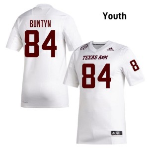 #84 Blake Buntyn Aggies White Youth Jersey Alumni College Football 926972-112