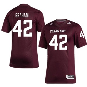 #42 Boomer Graham Aggies Maroon Men Jerseys University College Football 198919-875