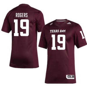 #19 Bravion Rogers Texas A&M Aggies Maroon Men Jerseys Alumni College Football 416205-371