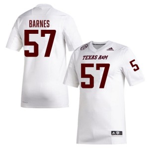 #57 Bryce Barnes TAMU White Men's Jersey Stitched College Football 897280-970