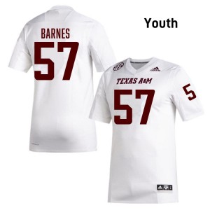 #57 Bryce Barnes TAMU White Youth Jerseys Alumni College Football 554145-269