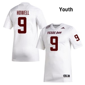 #9 Cashius Howell TAMU White Youth Jersey Official College Football 608749-933