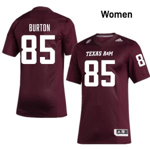 #85 Chase Burton Texas A&M University Maroon Women's Jersey 2025-26 College Football 320442-254