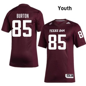 #85 Chase Burton Aggies Maroon Youth Jerseys Embroidery College Football 231436-689