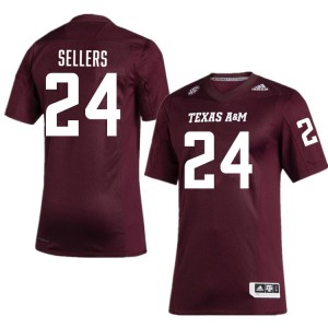 #24 Cobey Sellers Texas A&M Aggies Maroon Men's Jersey 2025 College Football 132556-970