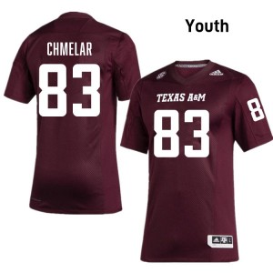 #83 Colton Chmelar TAMU Maroon Youth Jerseys Limited College Football 293320-140