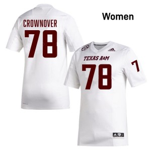 #78 Dametrious Crownover Texas A&M White Women Jersey Stitched College Football 372728-132
