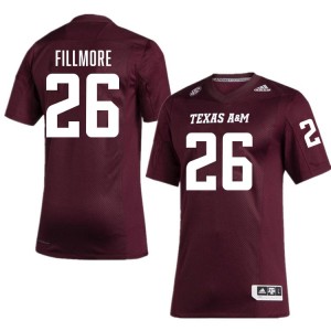 #26 Dashawn Fillmore Texas A&M Maroon Men's Jersey Stitched College Football 652848-299