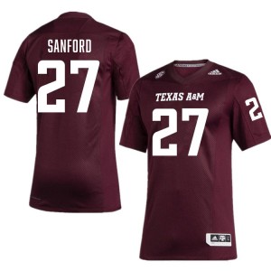 #27 Daymion Sanford Aggies Maroon Men Jersey High School College Football 601282-790