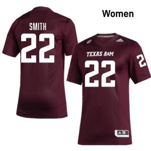 #22 EJ Smith Texas A&M Maroon Womens Jerseys 2025-26 College Football 532101-914