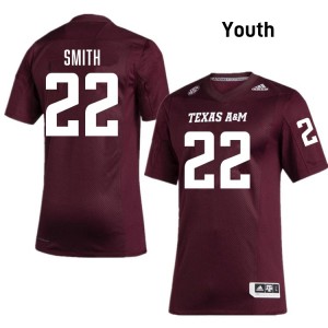 #22 EJ Smith Texas A&M Maroon Youth Jersey 2025-26 College Football 134948-106