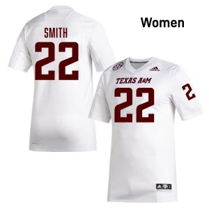 #22 EJ Smith Texas A&M White Women's Jerseys Official College Football 615034-670
