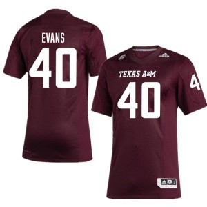 #40 Gray Evans Texas A&M University Maroon Men Jersey Limited College Football 154129-679