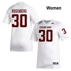 #30 JR Rosenberg Texas A&M University White Womens Jersey Game College Football 285188-976