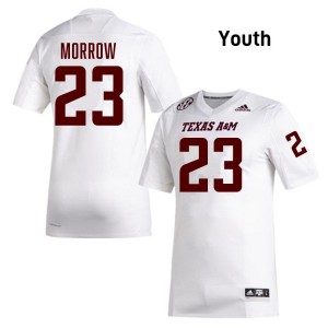 #23 Jamarion Morrow Texas A&M Aggies White Youth Jersey Replica College Football 474580-158