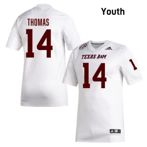 #14 Jayvon Thomas Aggies White Youth Jersey 2025 College Football 857487-335