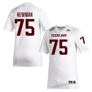 #75 Jonte Newman TAMU White Men Jersey Game College Football 189812-947
