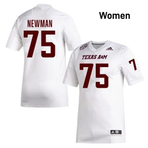 #75 Jonte Newman Texas A&M Aggies White Women's Jersey Player College Football 564347-715