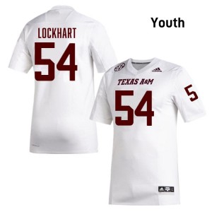 #54 Jordan Lockhart Texas A&M White Youth Jerseys 2025-26 College Football 744543-590