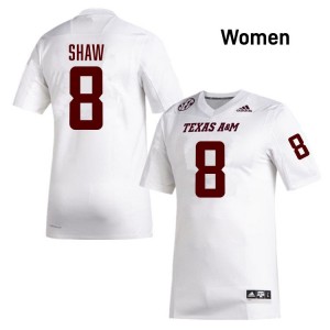 #8 Jordan Shaw Texas A&M White Women Jerseys 2025 College Football 250578-706