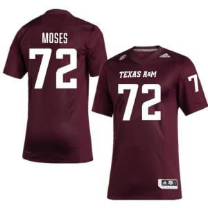 #72 Joshua Moses Texas A&M Aggies Maroon Mens Jerseys 2025-26 College Football 641260-580