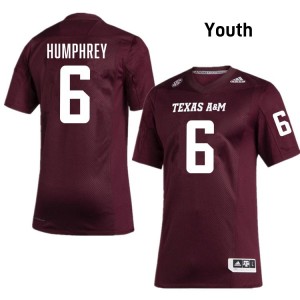 #6 Julio Humphrey Texas A&M Maroon Youth Jersey Player College Football 299478-167