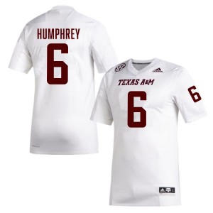 #6 Julio Humphrey Texas A&M Aggies White Mens Jersey University College Football 163497-659