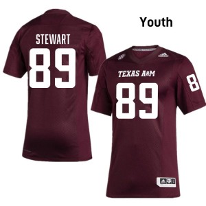 #89 Kade Stewart Aggies Maroon Youth Jerseys High School College Football 442625-516