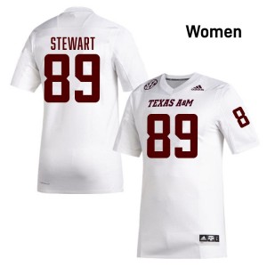 #89 Kade Stewart Texas A&M Aggies White Women Jersey Official College Football 293801-784