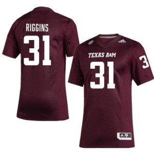 #31 Kelvion Riggins TAMU Maroon Mens Jersey 2025-26 College Football 991779-286