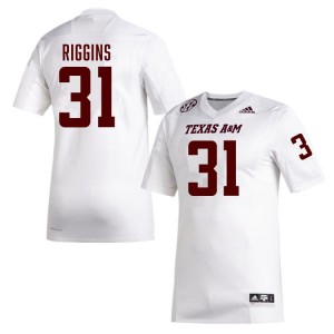 #31 Kelvion Riggins Texas A&M White Men's Jerseys Alumni College Football 587190-874