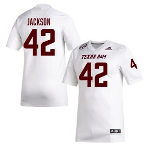 #42 Kendall Jackson Texas A&M Aggies White Men Jersey 2025-26 College Football 281077-540