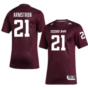#21 Kiotti Armstrong Texas A&M Aggies Maroon Men's Jersey Game College Football 355937-929