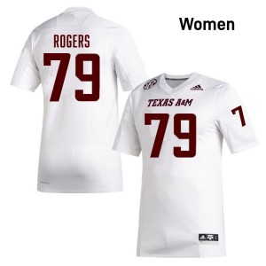 #79 Lamont Rogers Texas A&M White Women's Jerseys Limited College Football 564213-206