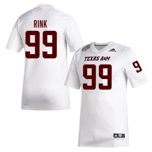 #99 Landon Rink Aggies White Men's Jerseys Stitched College Football 200129-722