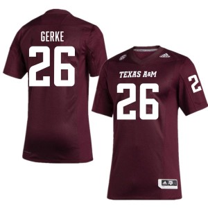 #26 Layne Gerke Texas A&M University Maroon Men Jerseys High School College Football 763518-134