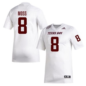 #8 Le'Veon Moss Texas A&M Aggies White Men Jerseys 2025-26 College Football 159610-774
