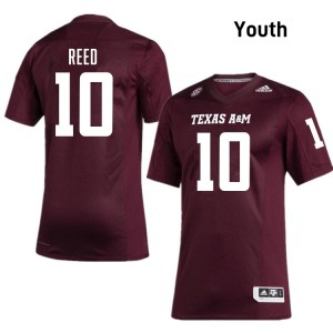 #10 Marcel Reed Texas A&M University Maroon Youth Jerseys Game College Football 731183-565