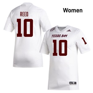 #10 Marcel Reed Aggies White Women Jerseys Alumni College Football 421731-695