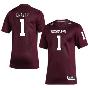 #1 Mario Craver Texas A&M Aggies Maroon Men's Jerseys Player College Football 931274-901
